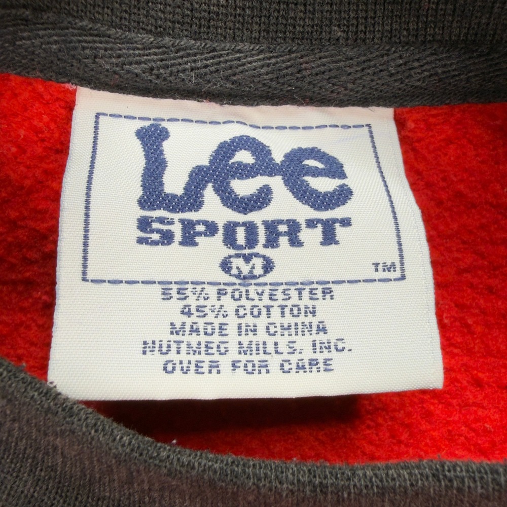Vintage Lee Sport Georgia Bulldogs Sweatshirt Red Black Embroidered Medium - Picture 2 of 6